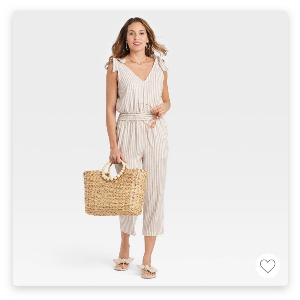 NWT Sleeveless Tie Shoulder Jumpsuit - A New Day